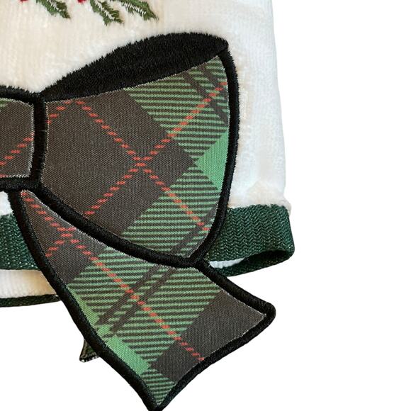 Rachel Zoe CHRISTMAS Plaid Bow Hand Towels Set of 2 Holiday Tartan New - Picture 9 of 10